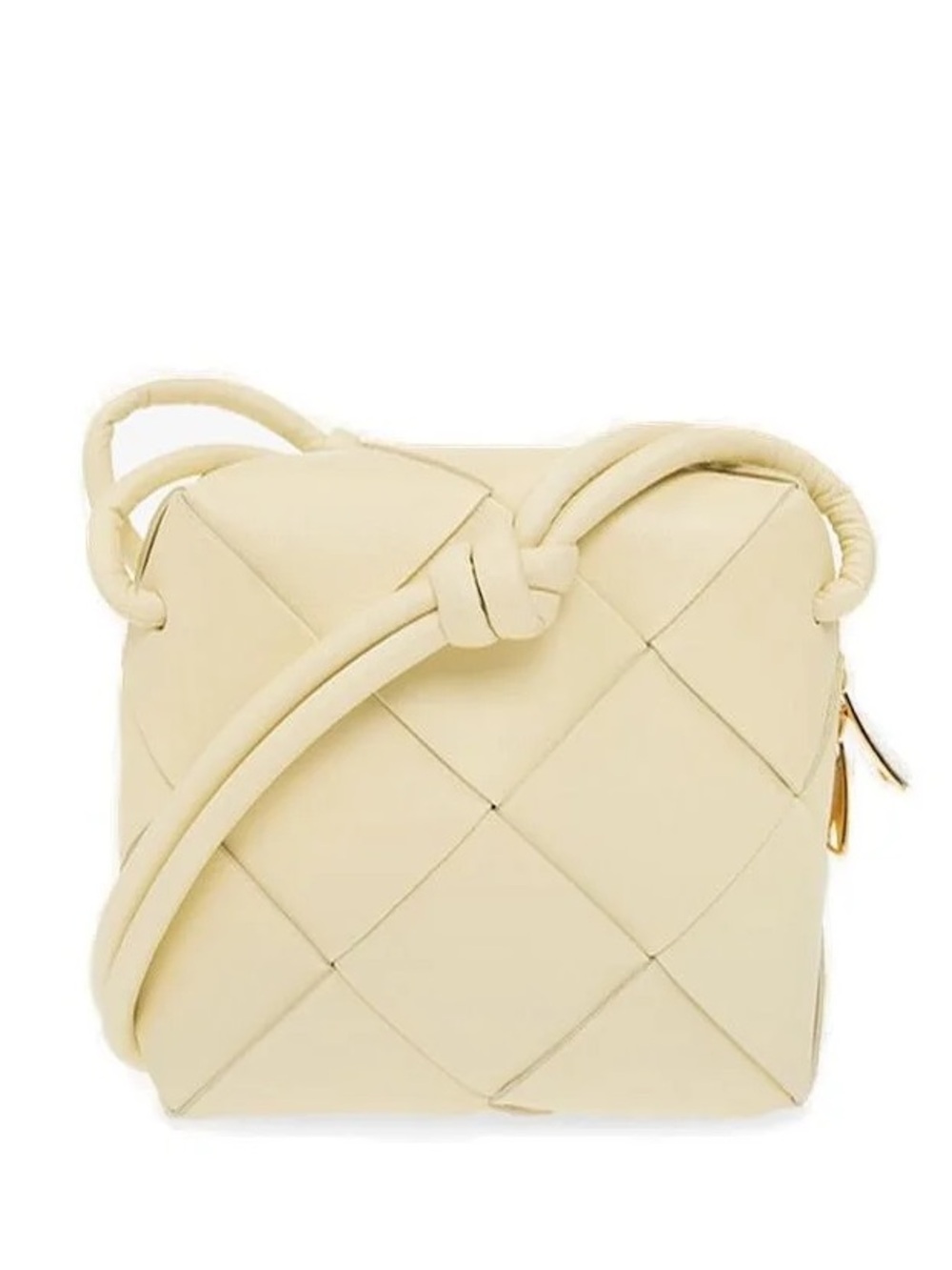 Bottega Veneta Light Yellow Square Woven Bag